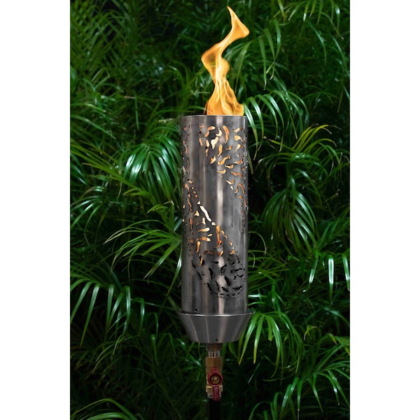 The Outdoor Plus Tiki Torch with TOP-LITE Torch Base - Stainless Steel OPT-TCH25SS - main